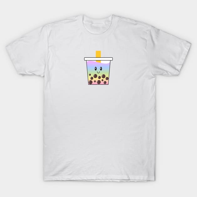 Rainbow Boba Tea T-Shirt by Kelly Gigi